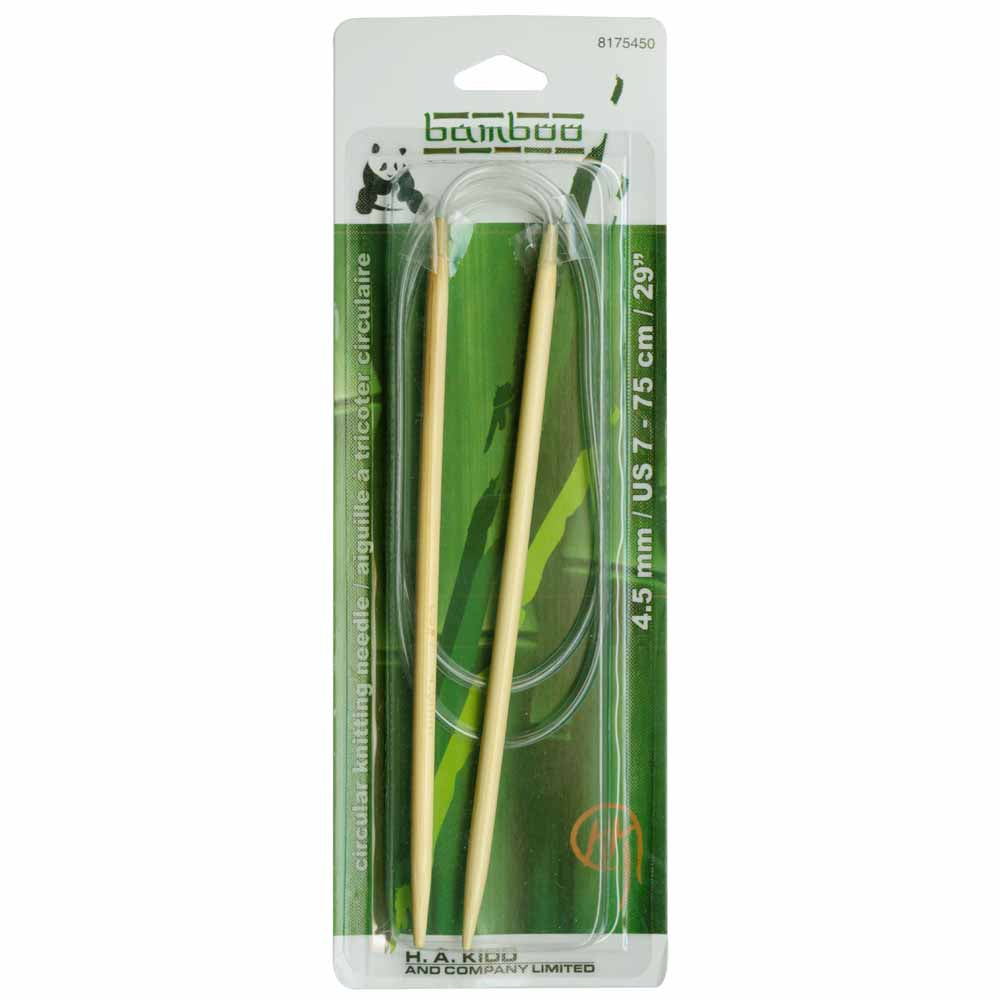 PANDA Circular Knitting Needles 75cm (30") Bamboo - 4.5mm/US 7