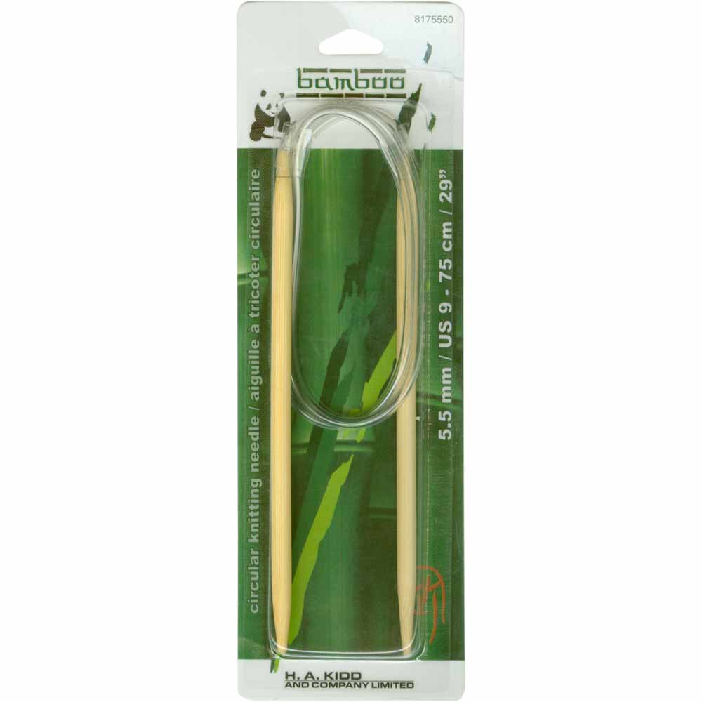 PANDA Circular Knitting Needles 75cm (30") Bamboo - 5.5mm/US 9
