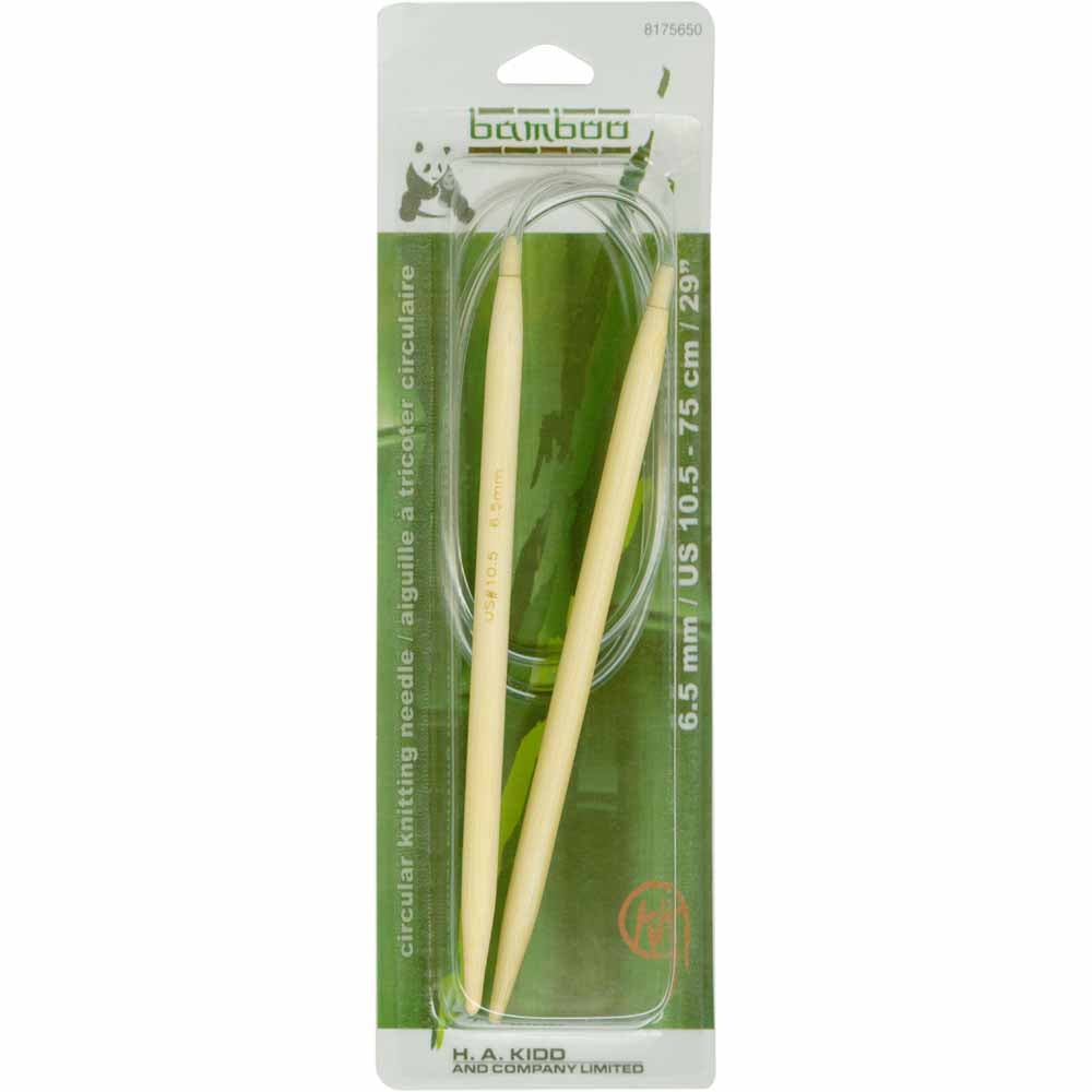 PANDA Circular Knitting Needles 75cm (30") Bamboo - 6.5mm/US 10.5