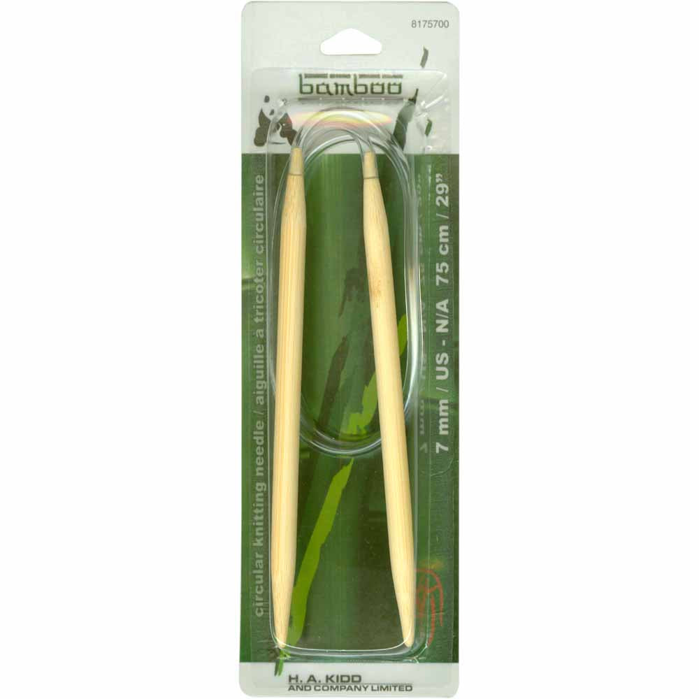 PANDA Circular Knitting Needles 75cm (30") Bamboo - 7mm