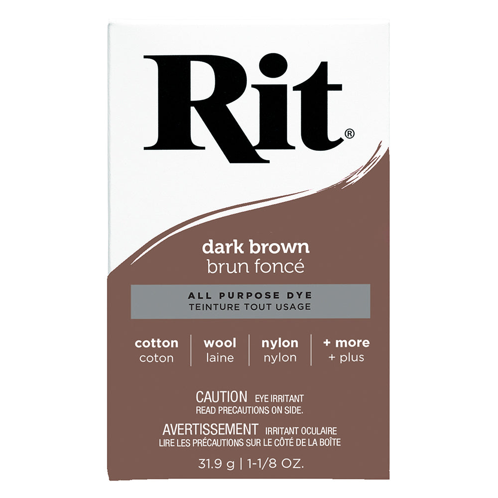 RIT All Purpose Powder Dye - Dark Brown - 31.9g (1⅛ oz)