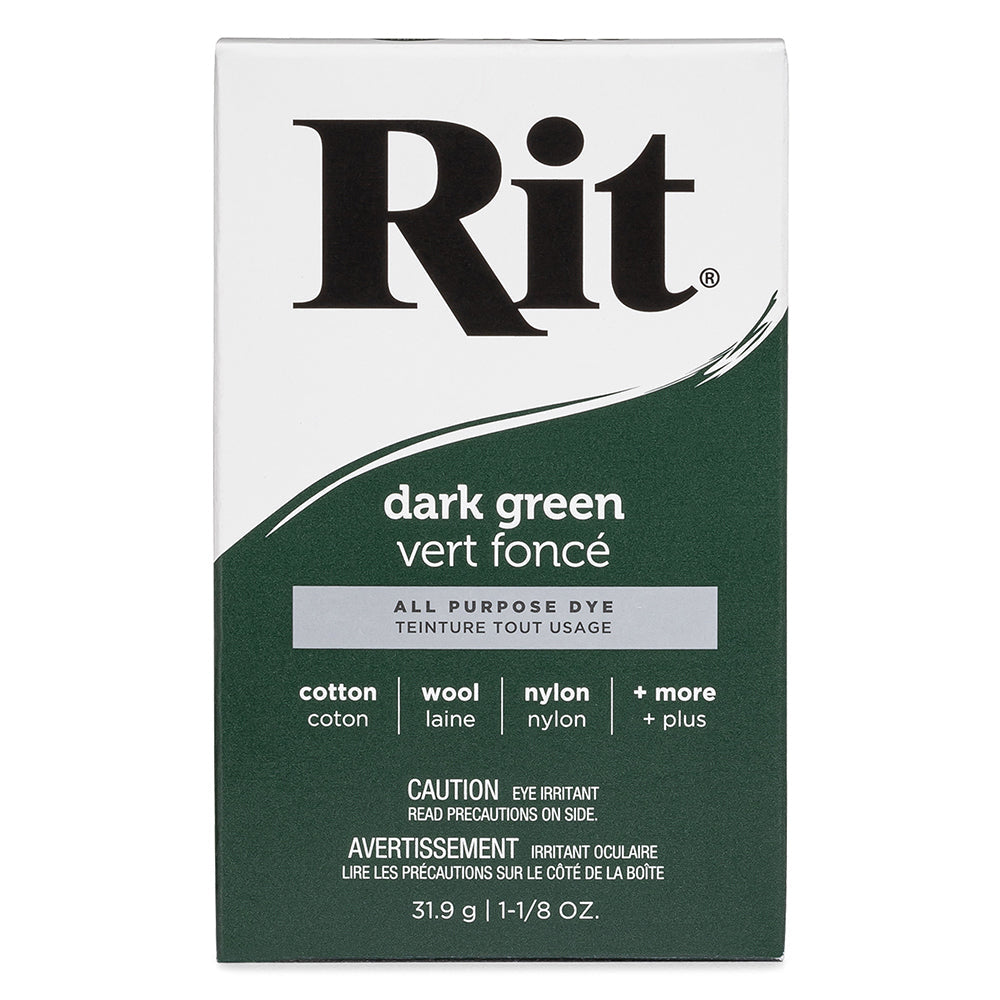 RIT All Purpose Powder Dye - Dark Green - 31.9g (1⅛ oz)