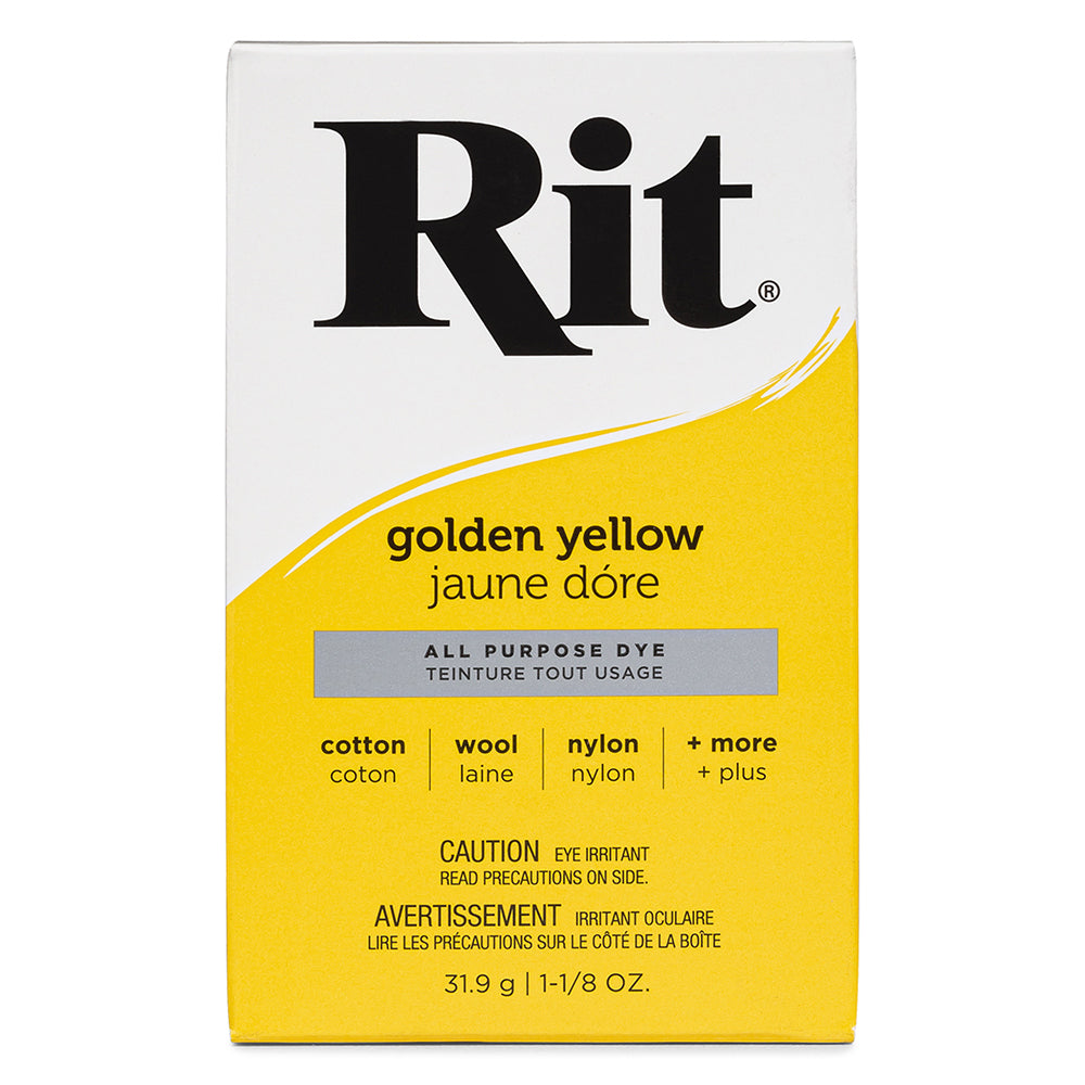RIT All Purpose Powder Dye - Golden Yellow - 31.9g (1⅛ oz)