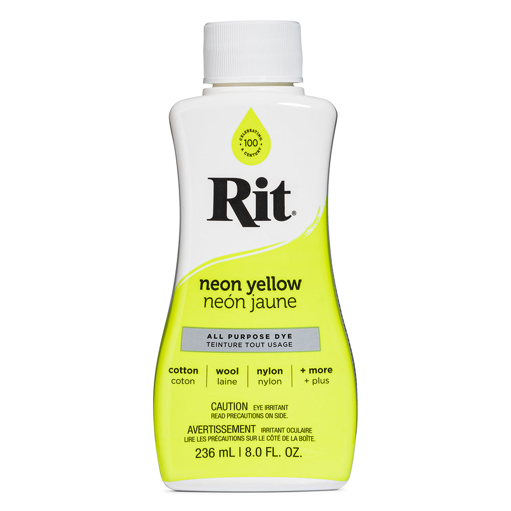 RIT All Purpose Liquid Dye - Neon Yellow - 236 ml (8 oz)