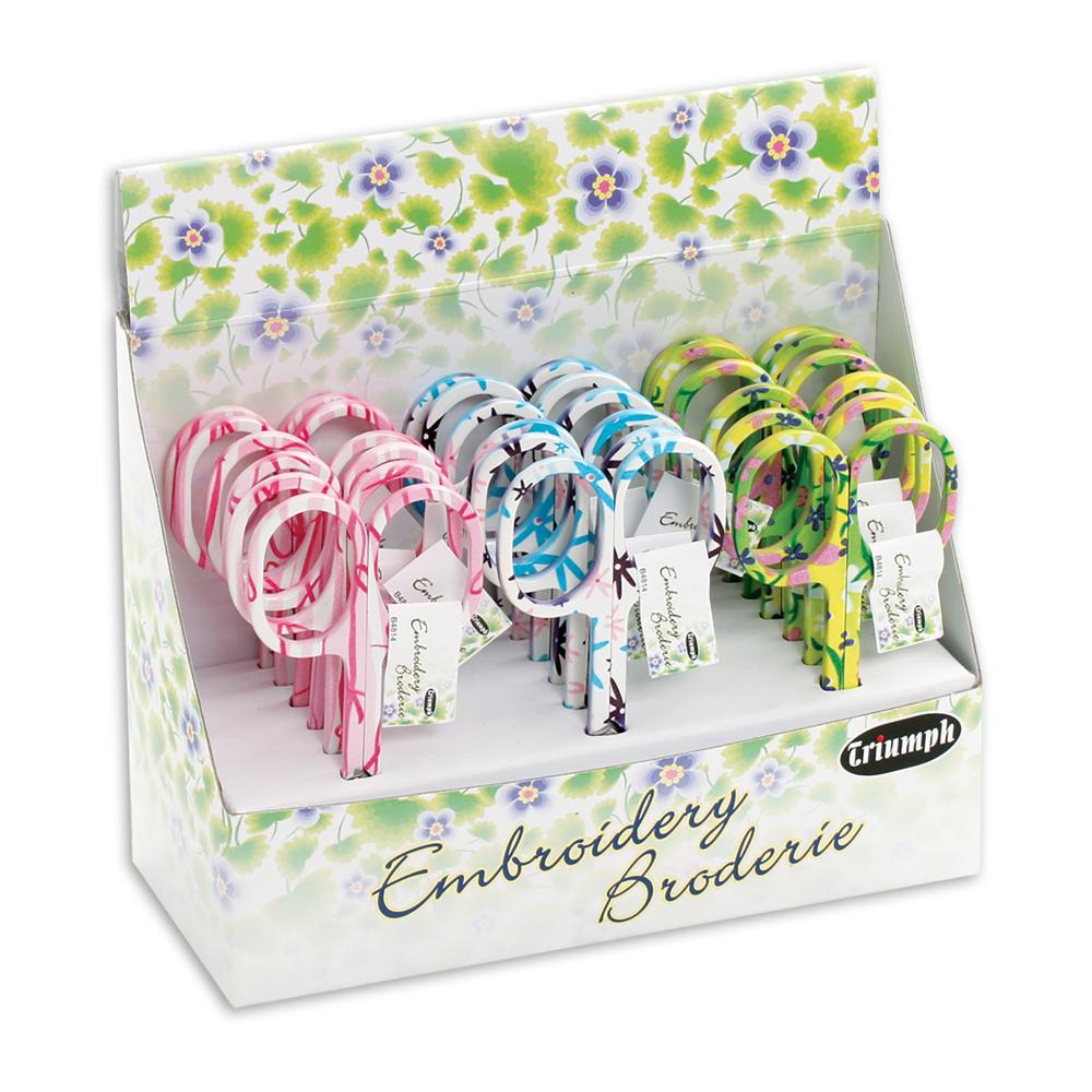 SEW TASTY Floral Embroidery Scissors 4" (10.2 cm) - 18 pcs