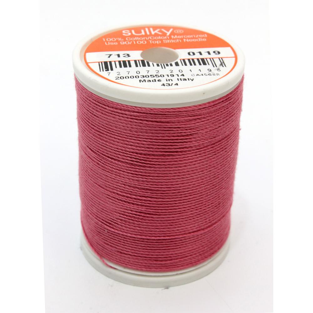 SULKY Cotton Solid Colour 12wt Thread 302m - Romantic Rose