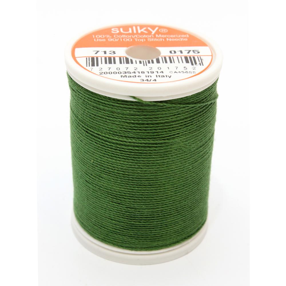 SULKY Cotton Solid Colour 12wt Thread 302m - Palm Green