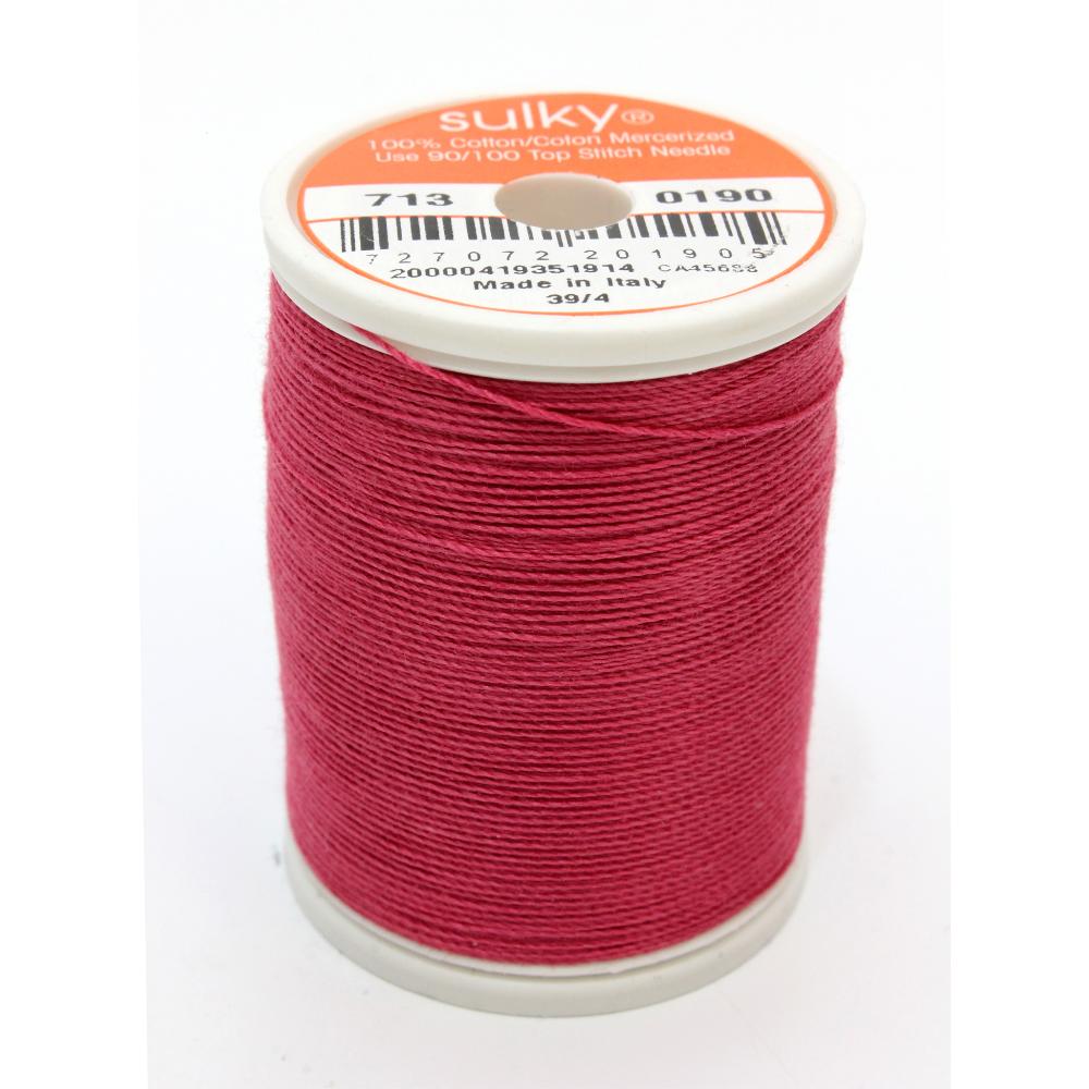 SULKY Cotton Solid Colour 12wt Thread 302m - June Berry