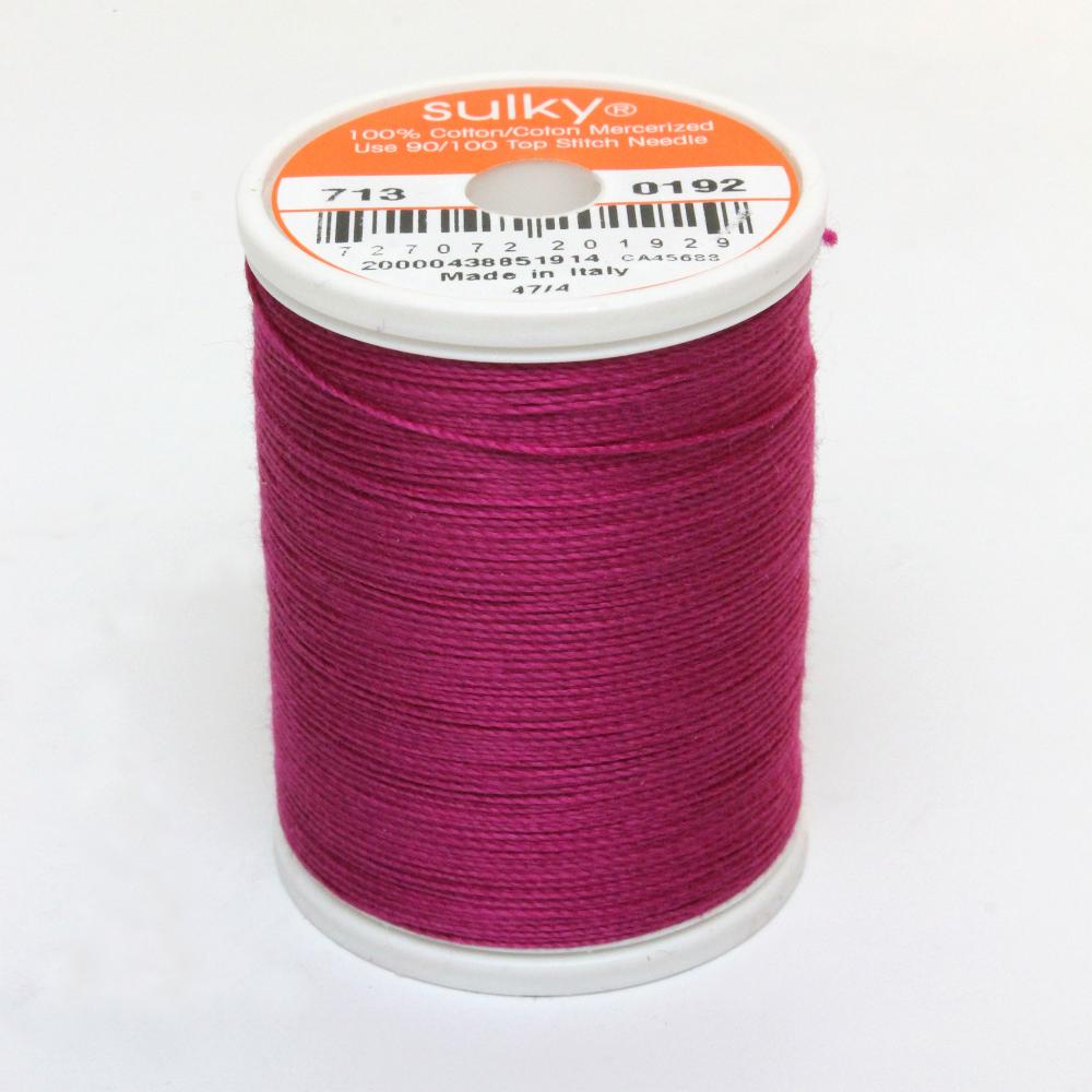 SULKY Cotton Solid Colour 12wt Thread 302m - Plum Dandy