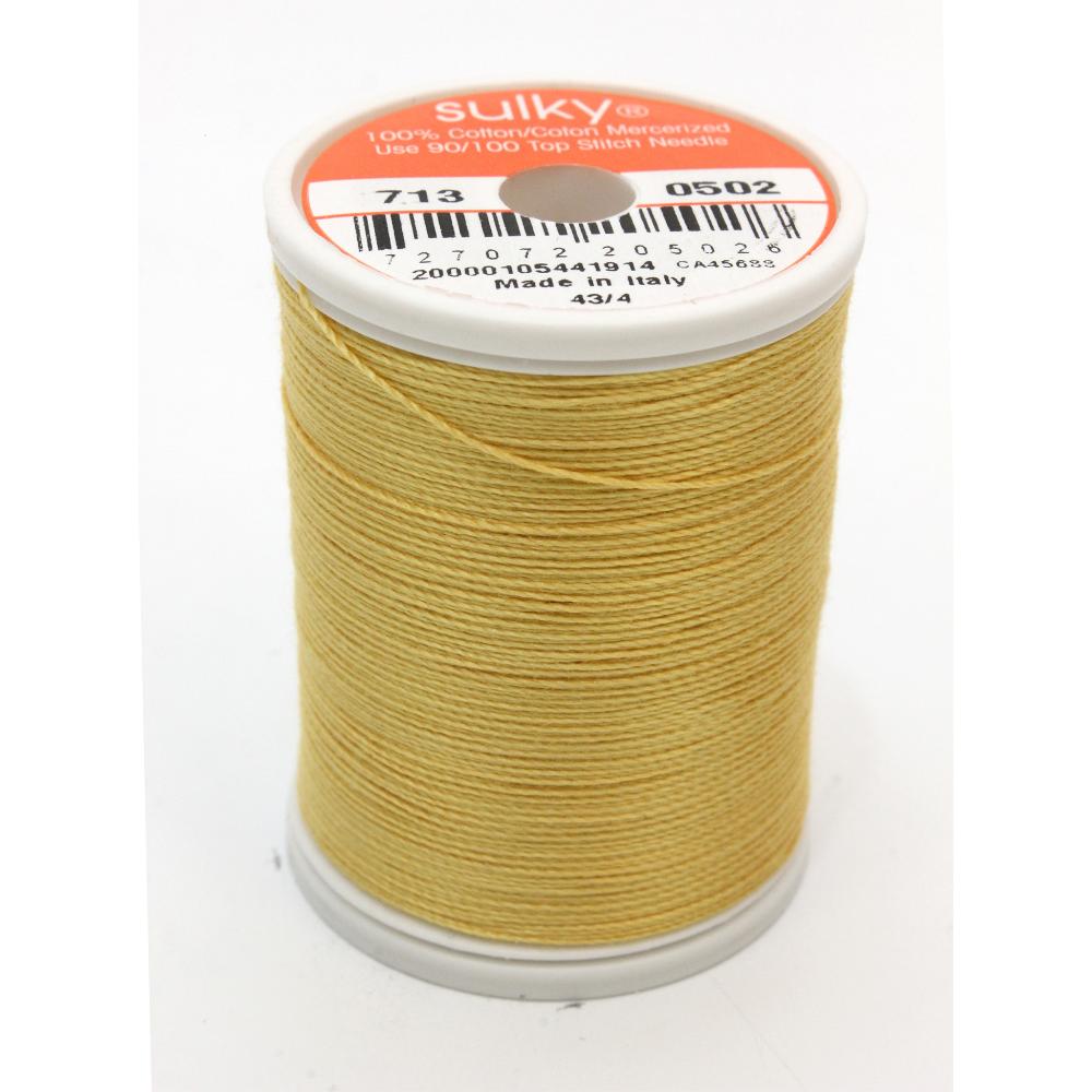 SULKY Cotton Solid Colour 12wt Thread 302m - Cornsilk