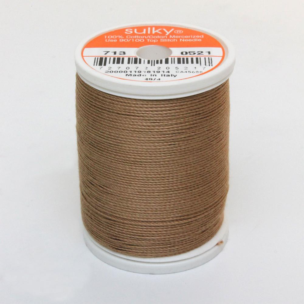 SULKY Cotton Solid Colour 12wt Thread 302m - Nutmeg