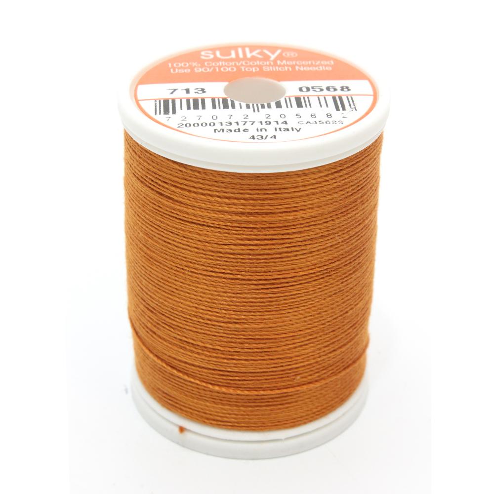 SULKY Cotton Solid Colour 12wt Thread 302m - Cinnamon