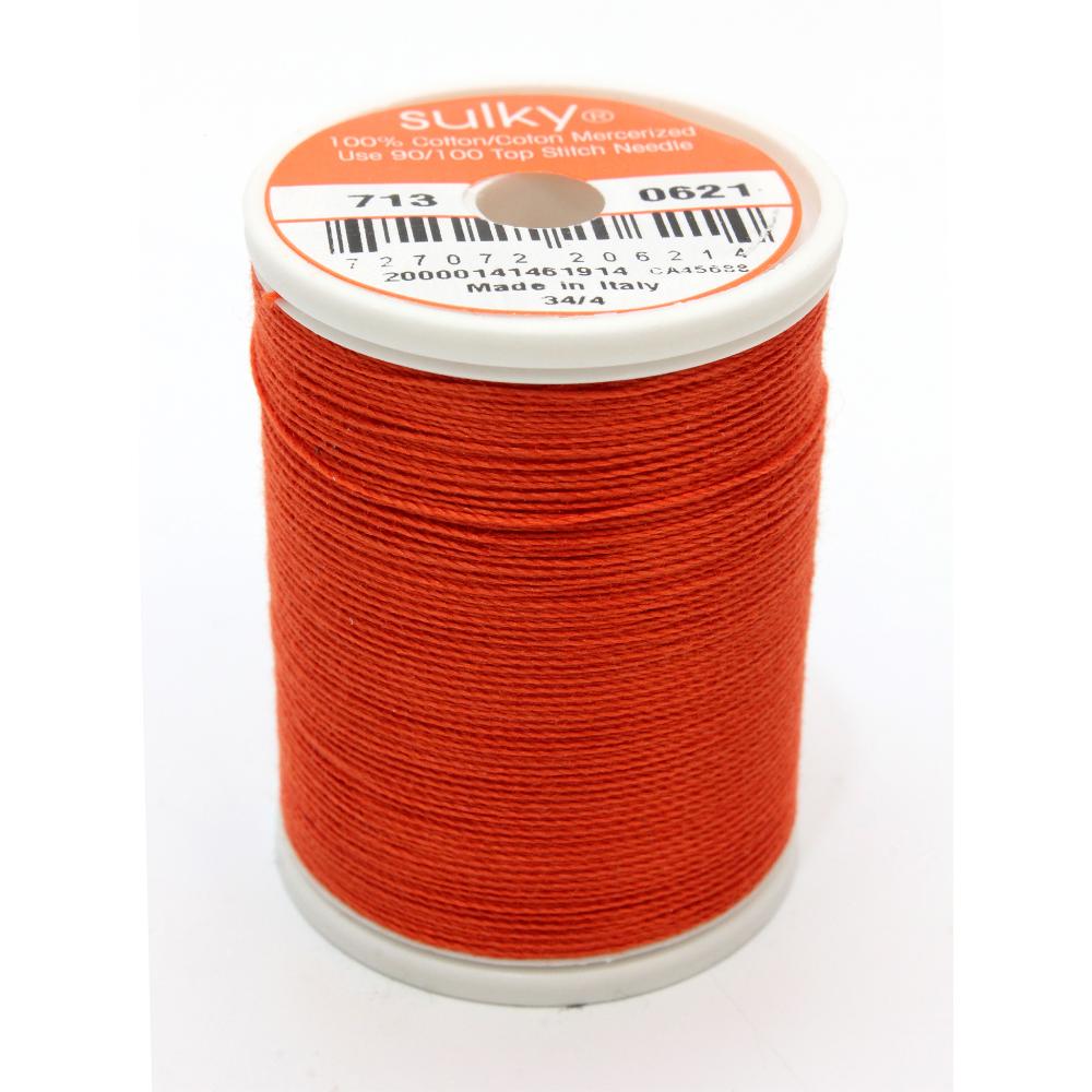 SULKY Cotton Solid Colour 12wt Thread 302m - Sunset