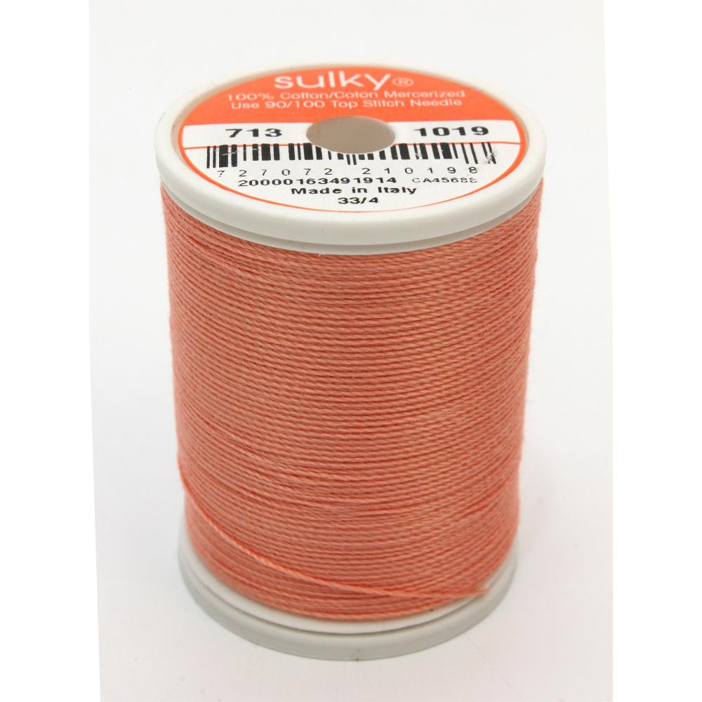 SULKY Cotton Solid Colour 12wt Thread 302m - Peach