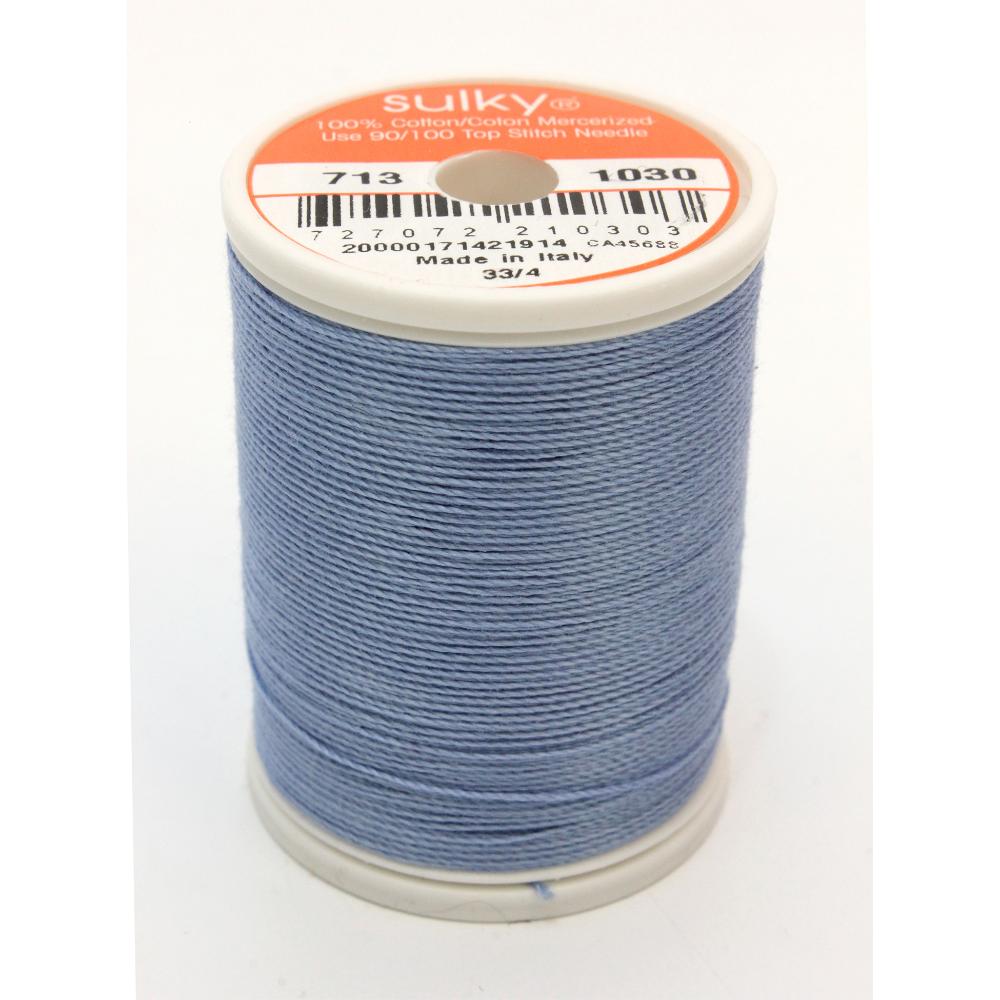 SULKY Cotton Solid Colour 12wt Thread 302m - Periwinkle