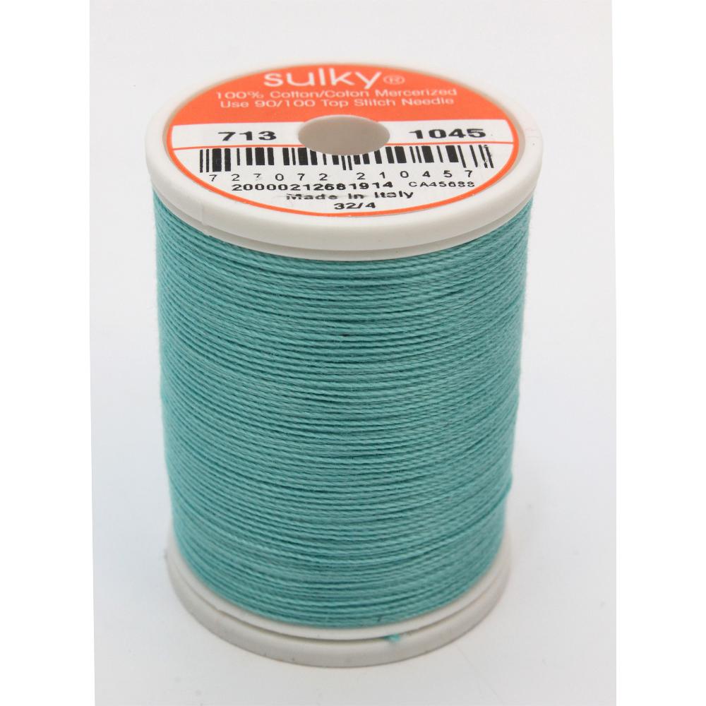 SULKY Cotton Solid Colour 12wt Thread 302m - Light Teal