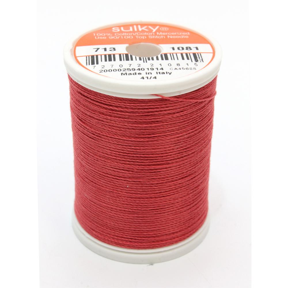 SULKY Cotton Solid Colour 12wt Thread 302m - Brick