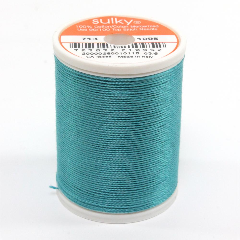 SULKY Cotton Solid Colour 12wt Thread 302m - Turquoise