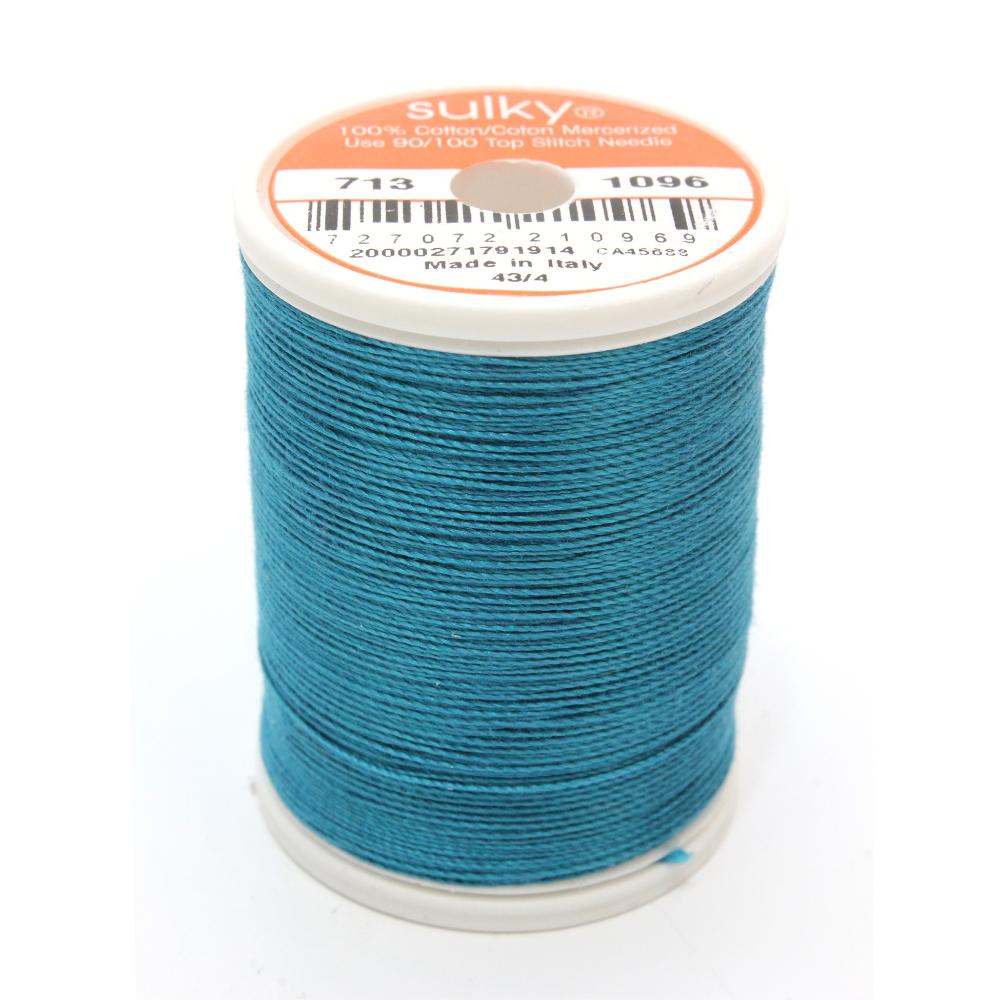 SULKY Cotton Solid Colour 12wt Thread 302m - Dark Turquoise