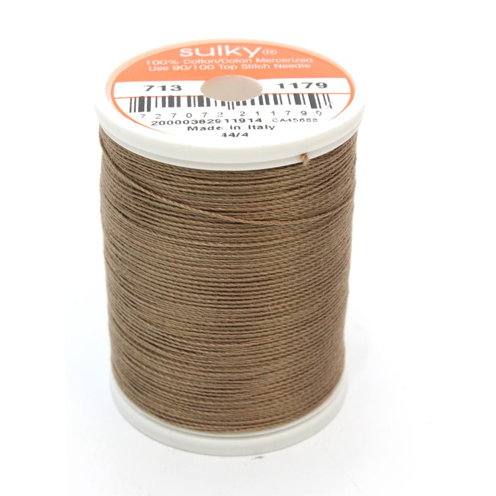 SULKY Cotton Solid Colour 12wt Thread 302m - Dark Taupe