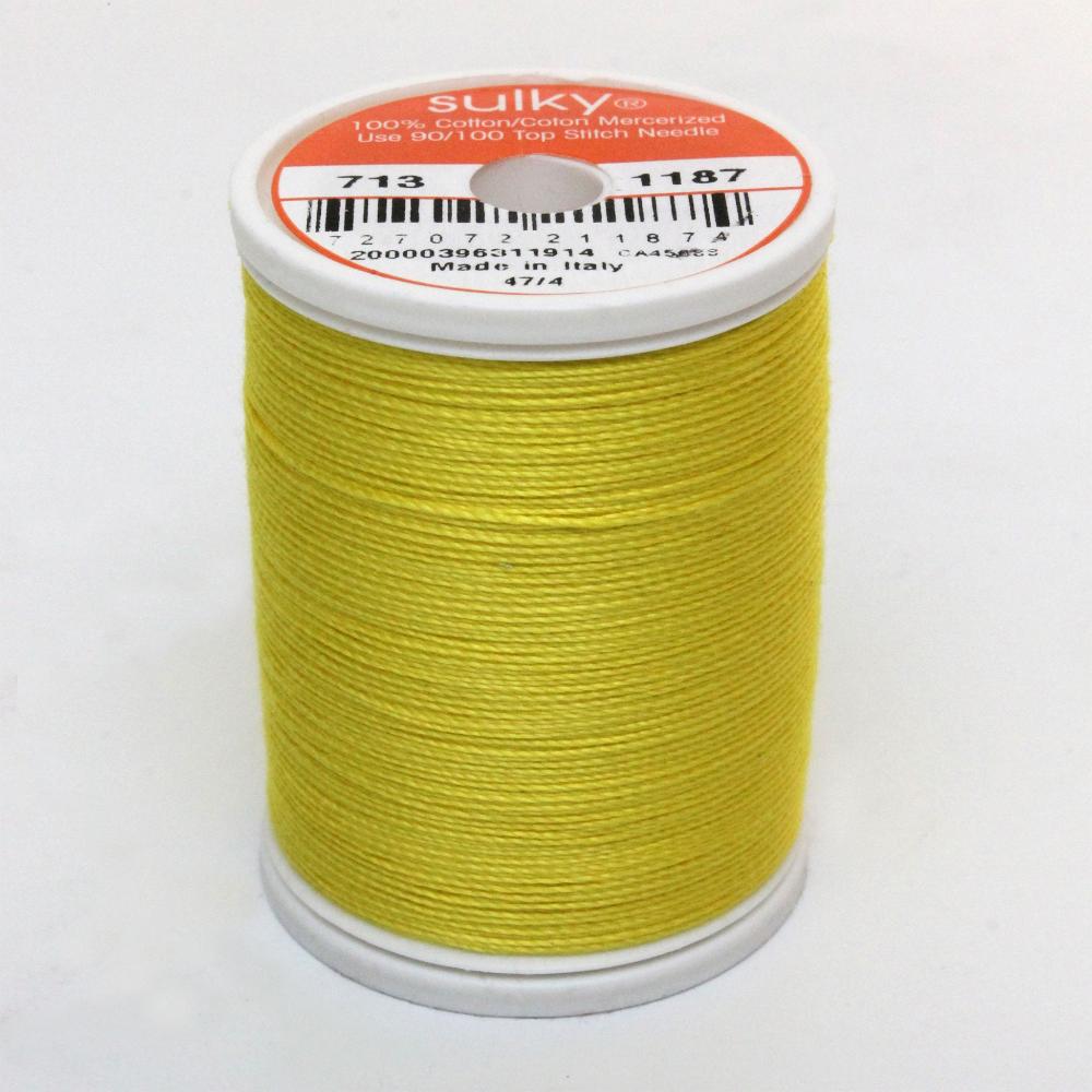 SULKY Cotton Solid Colour 12wt Thread 302m - Mimose Yellow