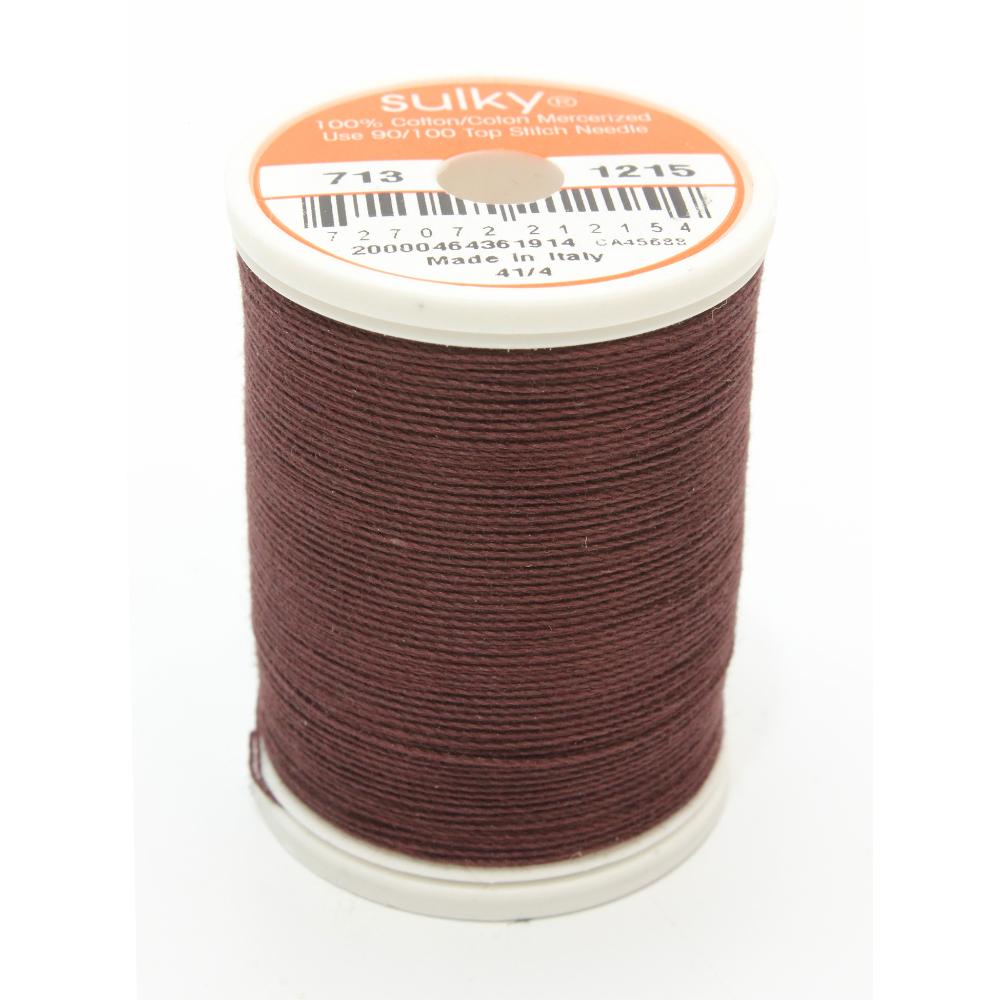 SULKY Cotton Solid Colour 12wt Thread 302m - Blackberry