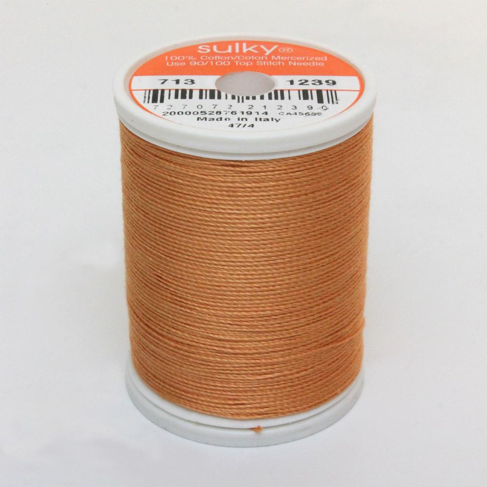 SULKY Cotton Solid Colour 12wt Thread 302m - Apricot