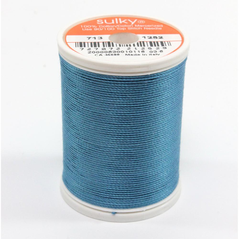 SULKY Cotton Solid Colour 12wt Thread 302m - Bright Peacock