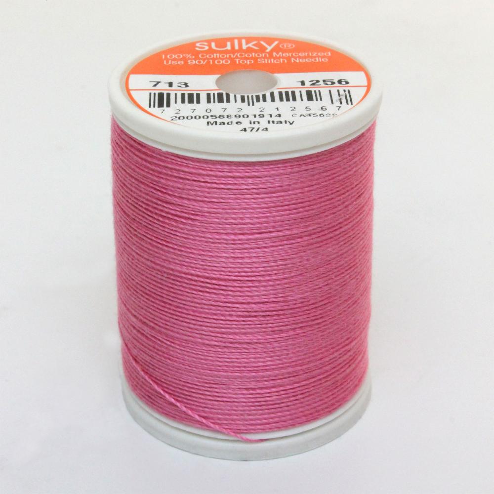 SULKY Cotton Solid Colour 12wt Thread 302m - Sweet Pink
