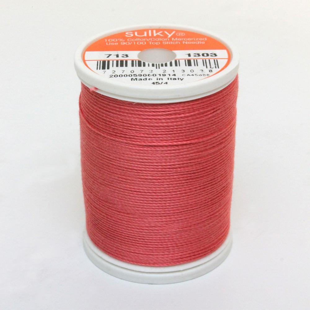 SULKY Cotton Solid Colour 12wt Thread 302m - Watermelon