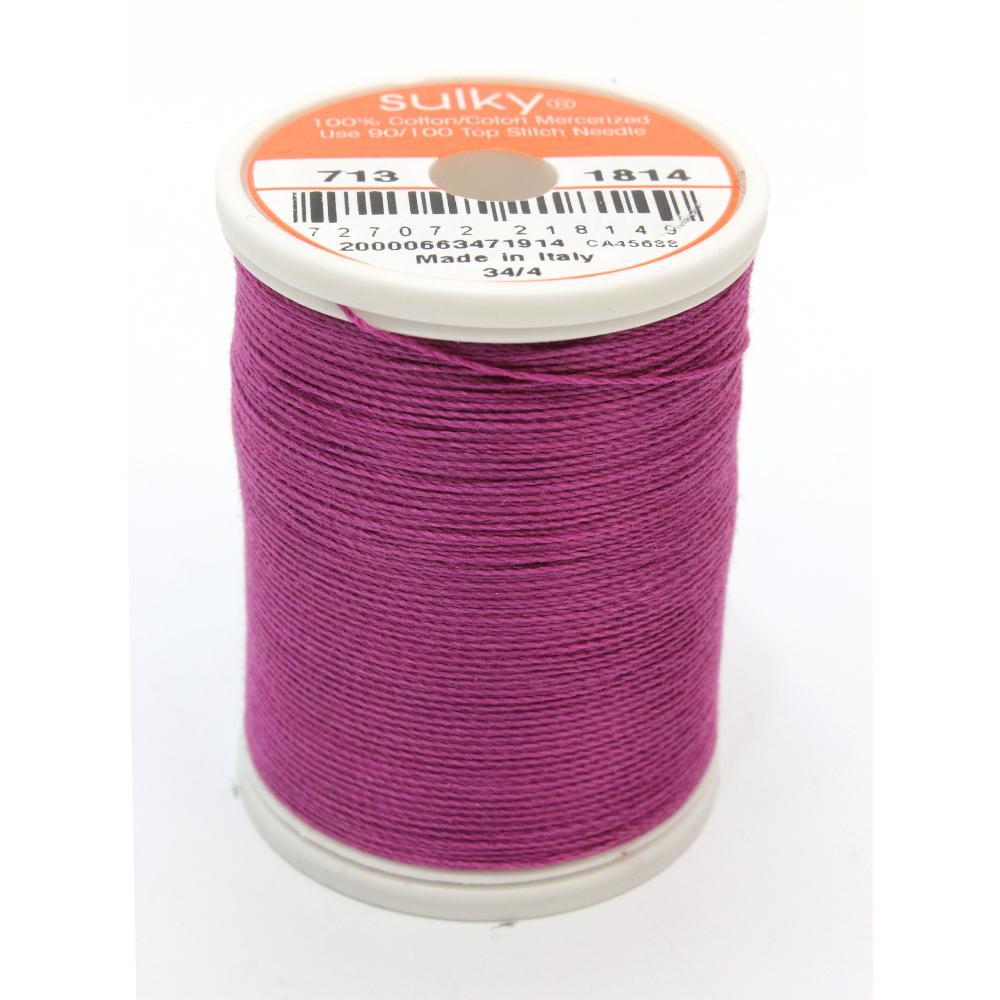 SULKY Cotton Solid Colour 12wt Thread 302m - Orchid Kiss