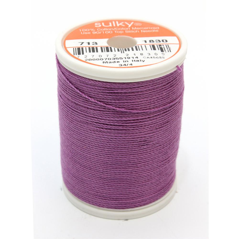 SULKY Cotton Solid Colour 12wt Thread 302m - Lilac