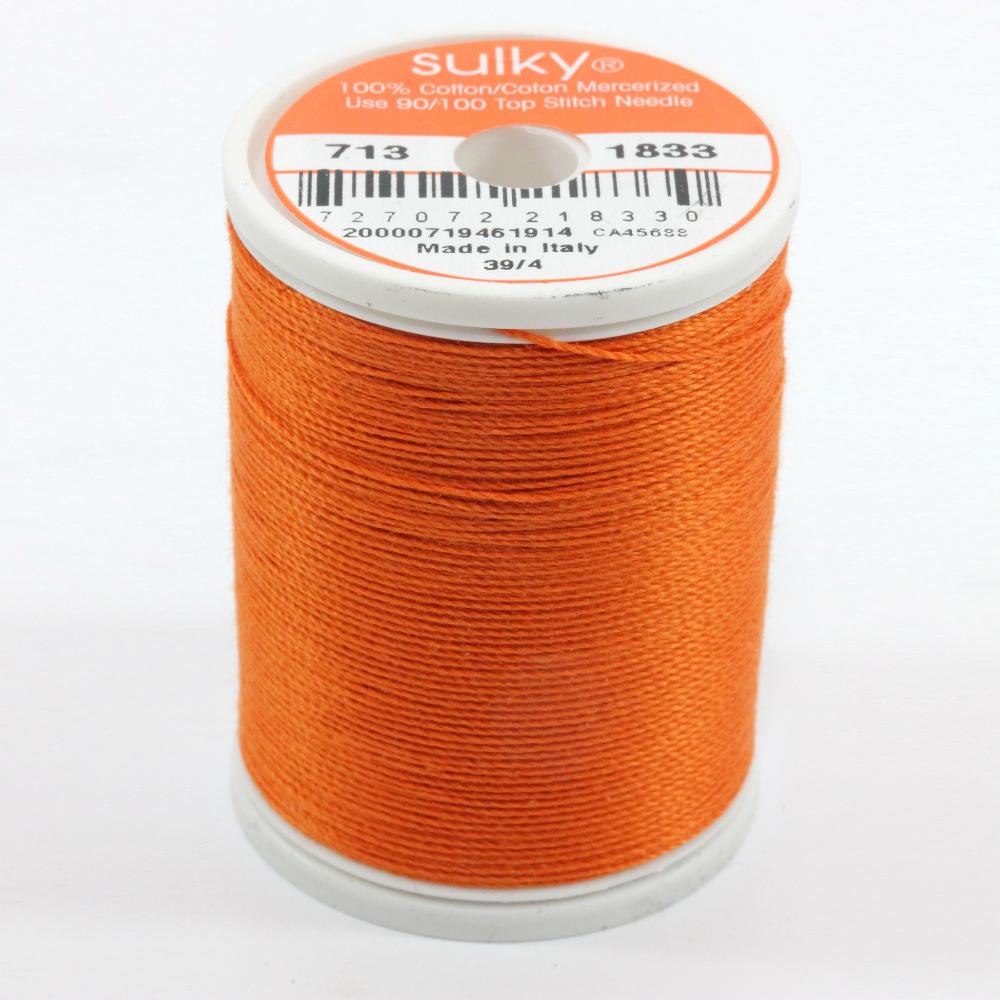SULKY Cotton Solid Colour 12wt Thread 302m - Pumpkin Pie