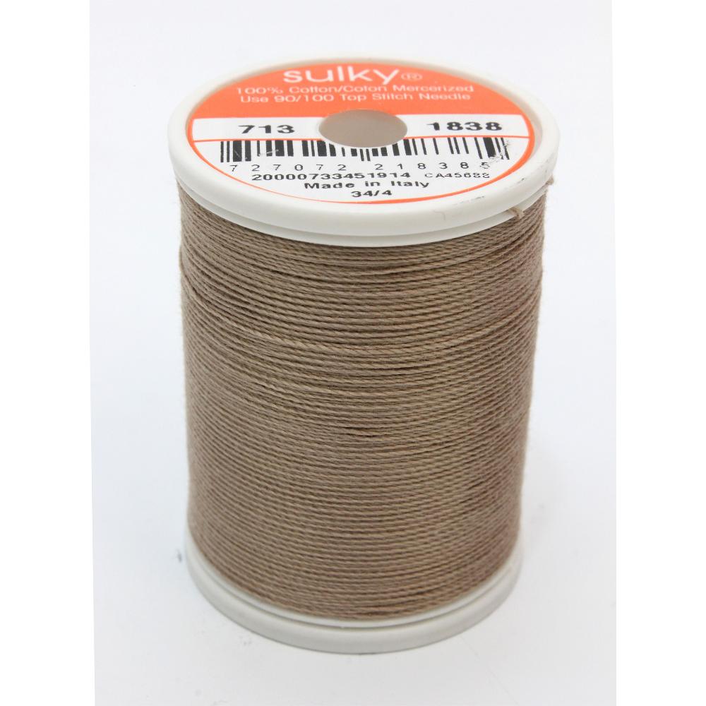 SULKY Cotton Solid Colour 12wt Thread 302m - Cocoa Cream