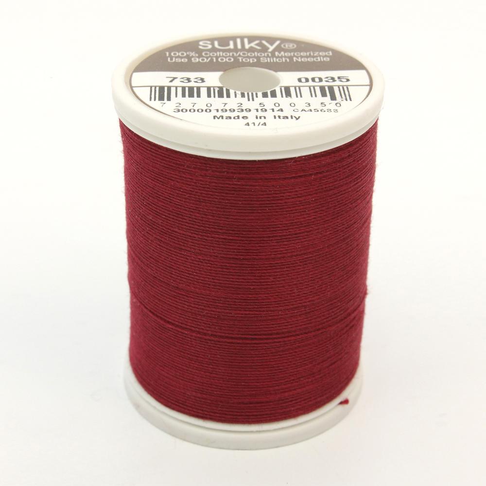 SULKY Cotton Solid Colour 30wt Thread 457m - Merlot Wine