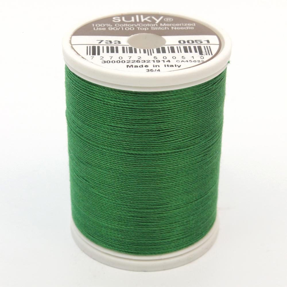 SULKY Cotton Solid Colour 30wt Thread 457m - Jolly Green