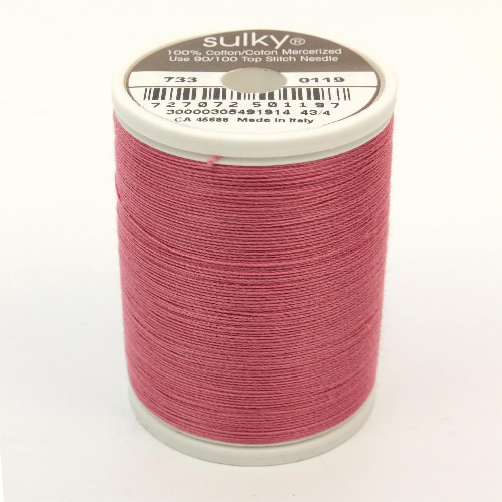 SULKY Cotton Solid Colour 30wt Thread 457m - Romantic Rose