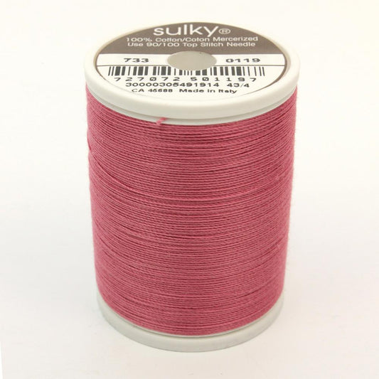 SULKY Cotton Solid Colour 30wt Thread 457m - Romantic Rose