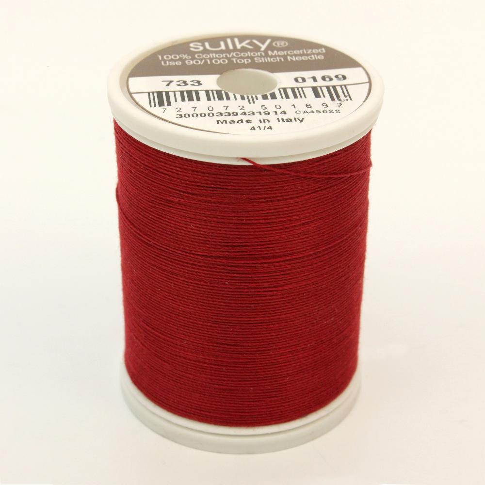 SULKY Cotton Solid Colour 30wt Thread 457m - Cabernet Red