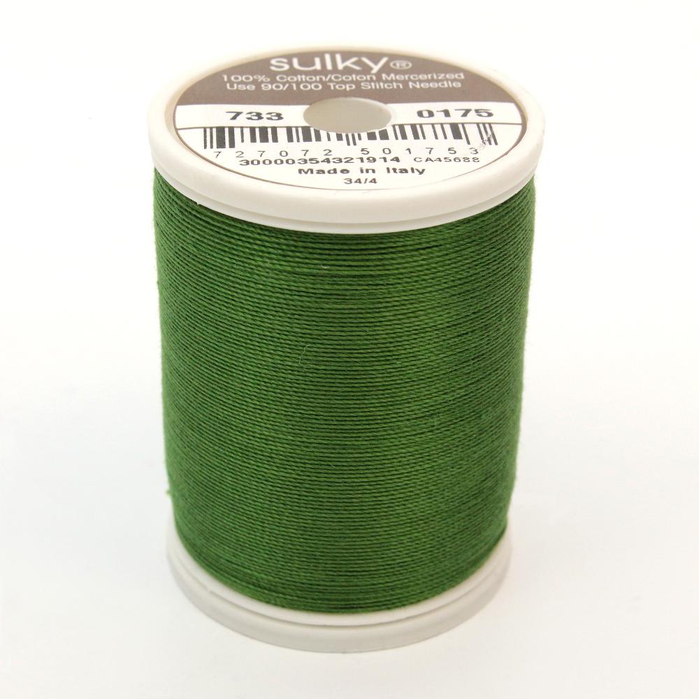 SULKY Cotton Solid Colour 30wt Thread 457m - Palm Green