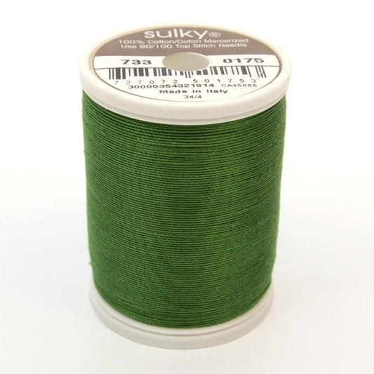 SULKY Cotton Solid Colour 30wt Thread 457m - Palm Green