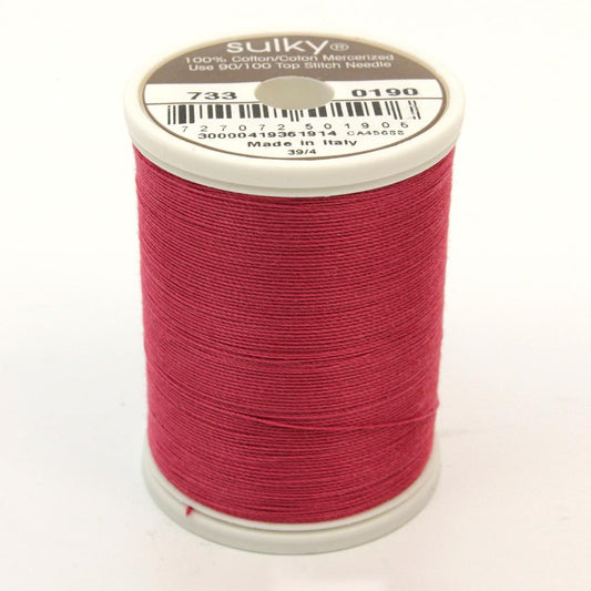 SULKY Cotton Solid Colour 30wt Thread 457m - June Berry