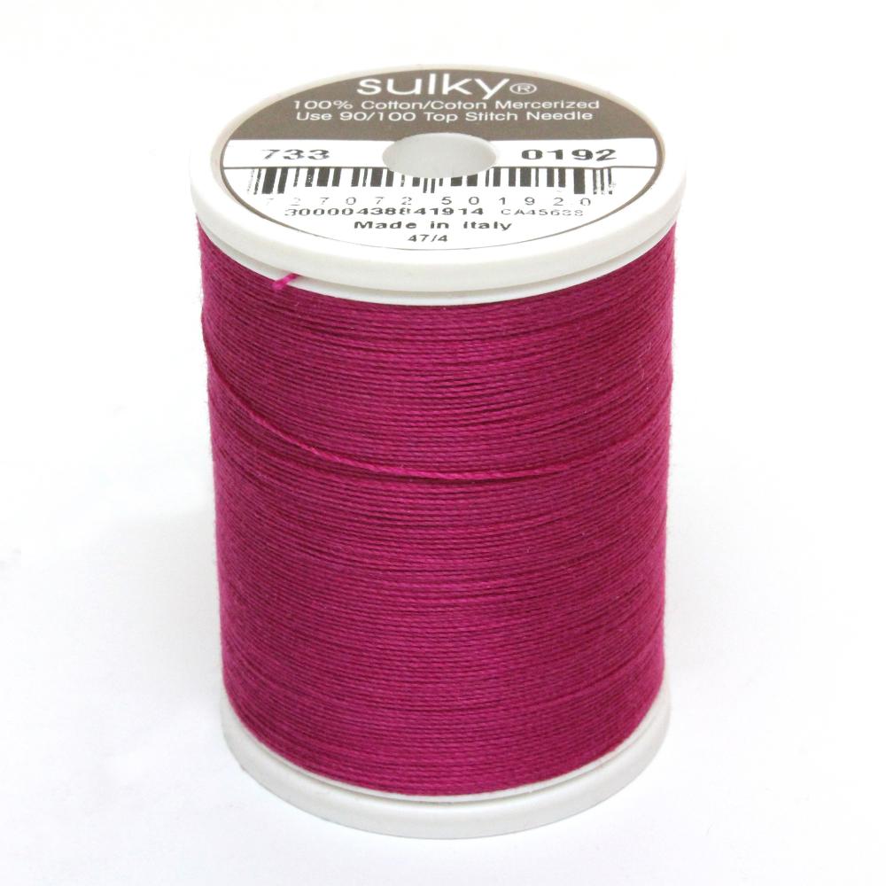 SULKY Cotton Solid Colour 30wt Thread 457m - Plum Dandy