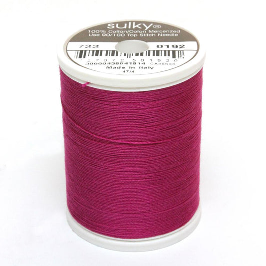 SULKY Cotton Solid Colour 30wt Thread 457m - Plum Dandy