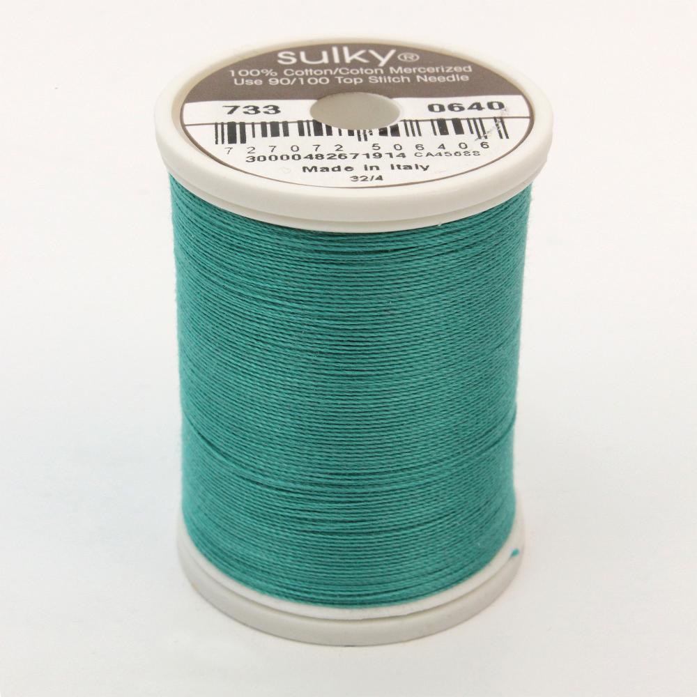 SULKY Cotton Solid Colour 30wt Thread 457m - Medium Aqua
