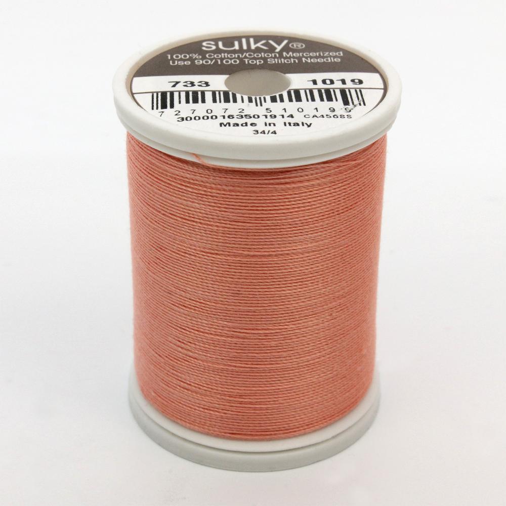 SULKY Cotton Solid Colour 30wt Thread 457m - Peach