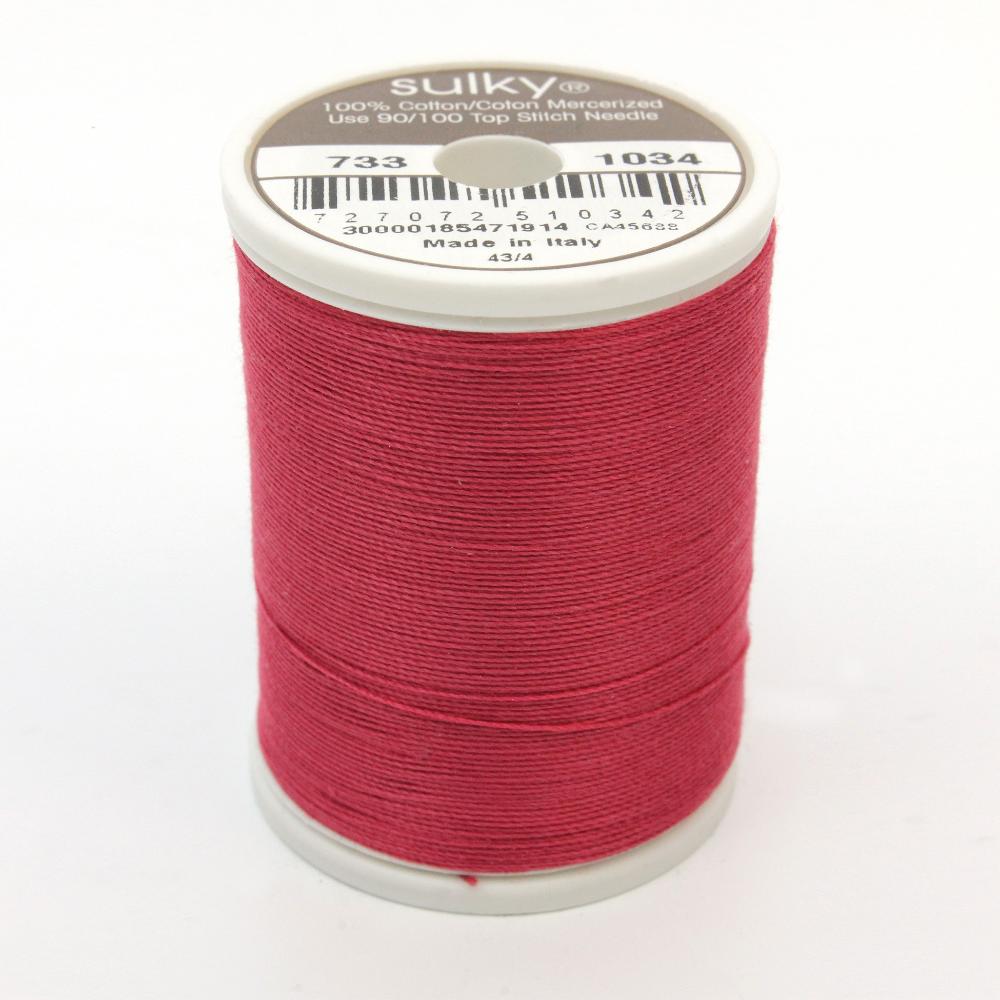 SULKY Cotton Solid Colour 30wt Thread 457m - Burgundy