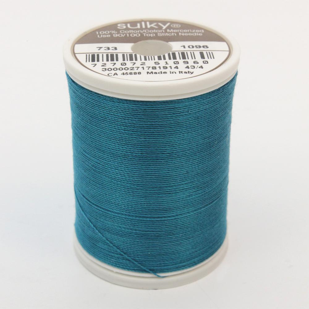 SULKY Cotton Solid Colour 30wt Thread 457m - Dark Turquoise