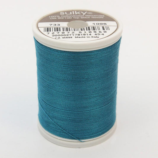 SULKY Cotton Solid Colour 30wt Thread 457m - Dark Turquoise