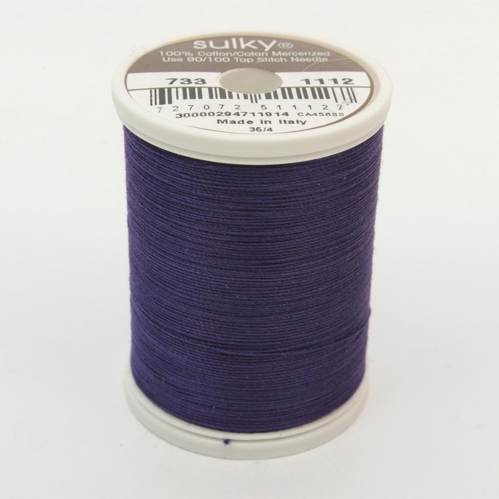 SULKY Cotton Solid Colour 30wt Thread 457m - Royal Purple